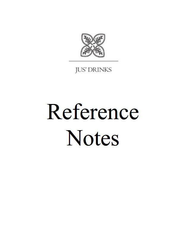 Jus'Drinks Reference notes